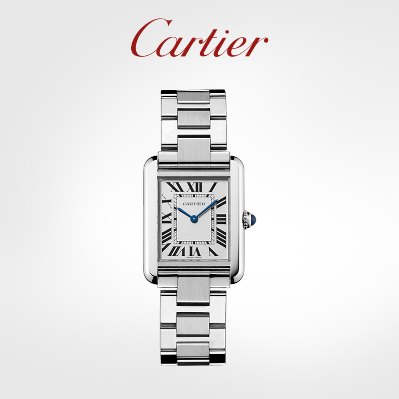 Tank Solo Series Quartz Mechanical Watch Stainless Steel Bracelet Watch