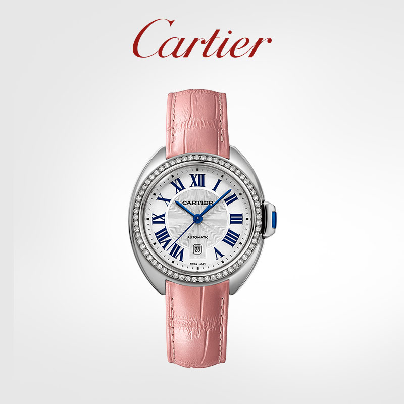 Clé key series mechanical watch stainless steel diamond leather strap watch