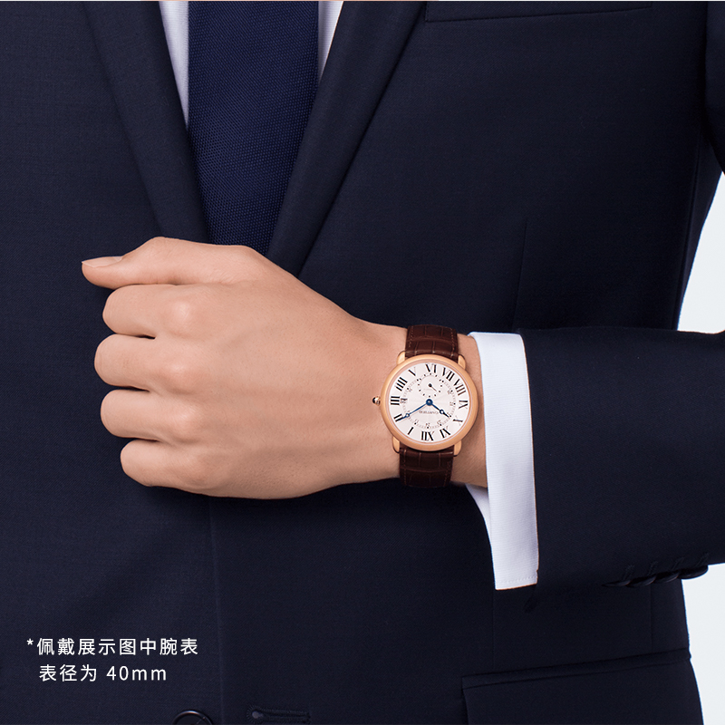 Ronde Louis series mechanical watch rose gold alligator leather strap watch