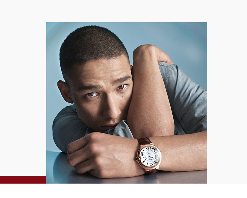 Ballon Bleu blue balloon series mechanical watch rose gold alligator leather watch