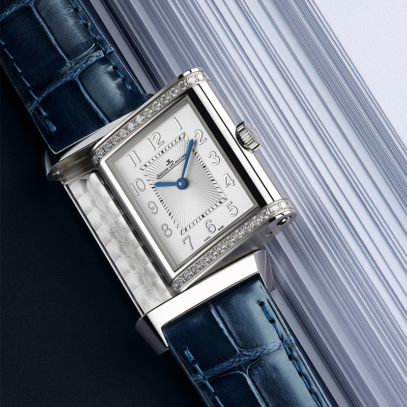 REVERSO double-sided flip series stainless steel diamond automatic women's watch