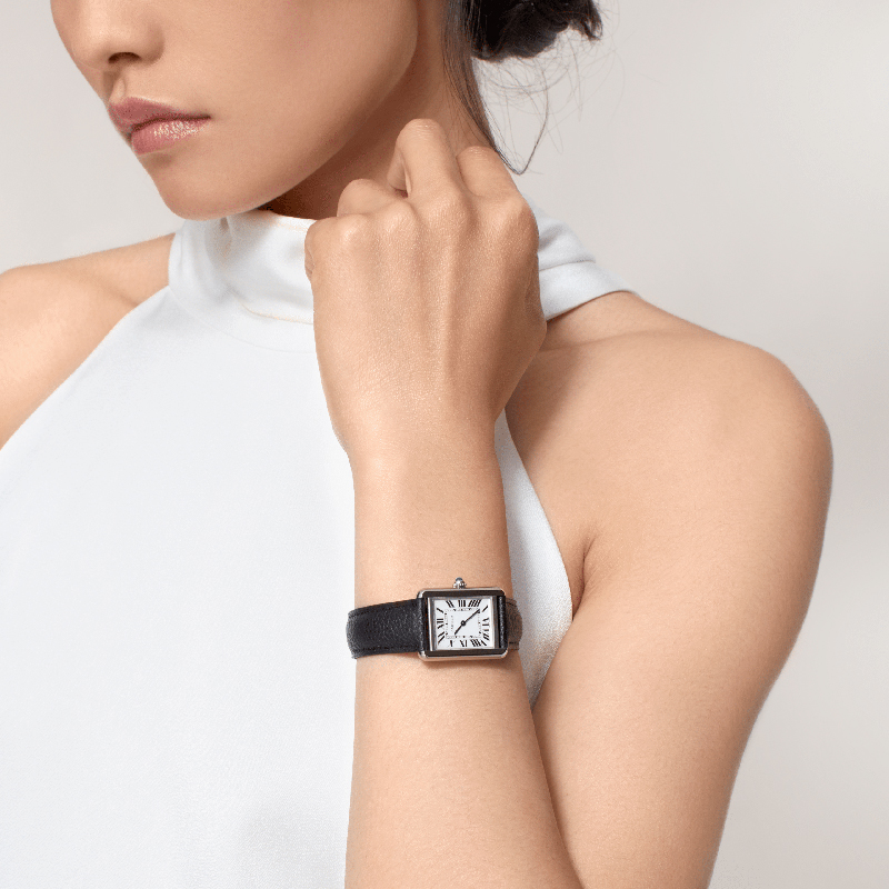 Tank Solo Series Quartz Mechanical Watch Stainless Steel Watch