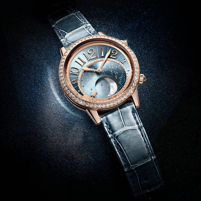 Dating series moon phase watch rose gold diamond automatic mechanical ladies watch