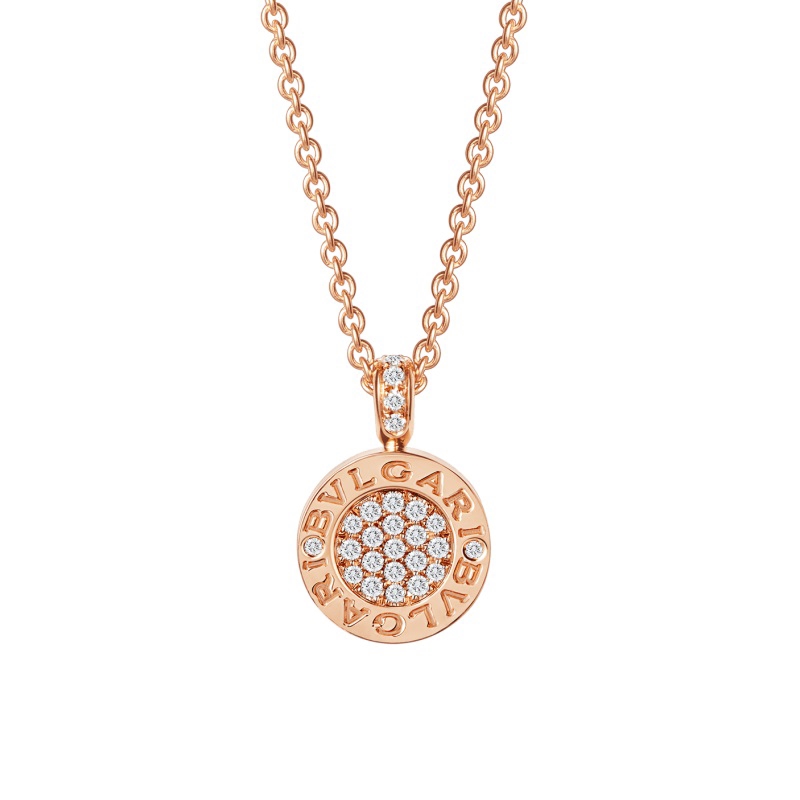 18 CARAT ROSE GOLD CHAIN WITH BERYL,PAVÉ DIAMONDS