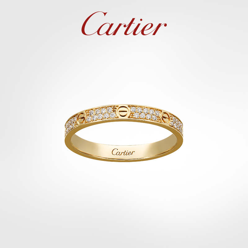 LOVE SERIES ROSE GOLD, WHITE GOLD, DIAMONDS, NARROW RING