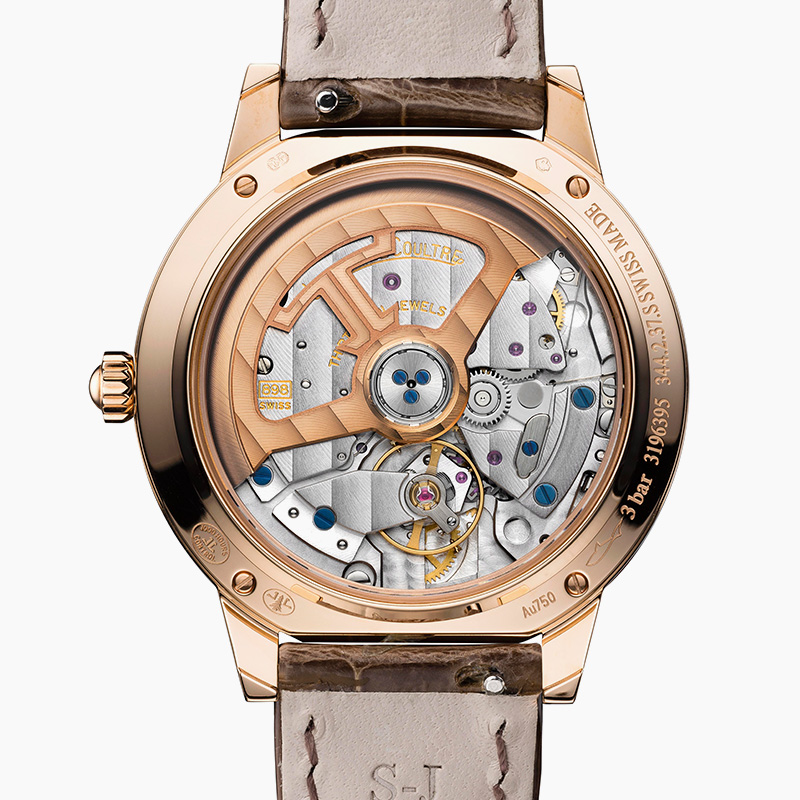 Dating series day and night display rose gold diamond ladies watch