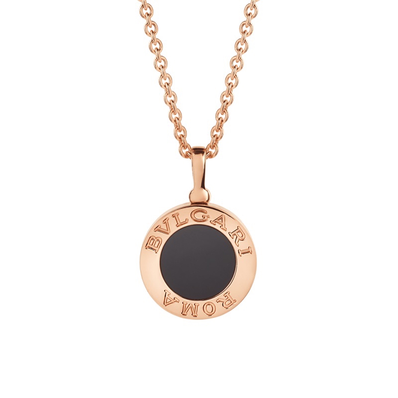 18 KT ROSE GOLD CHAIN WITH ONYX AND PAVÉ DIAMONDS