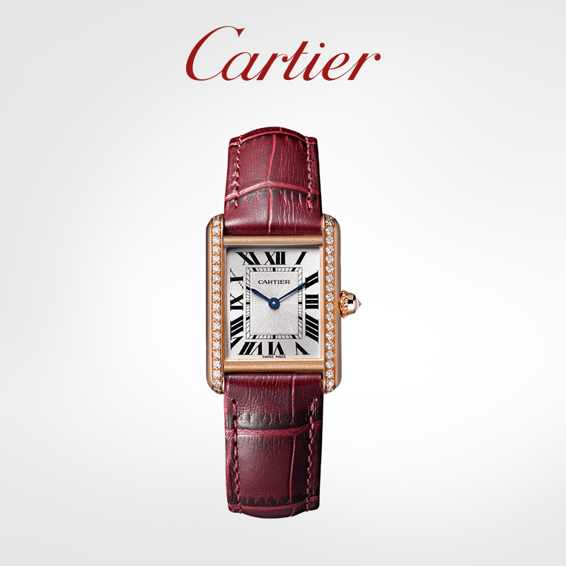 Tank Louis series mechanical watch rose gold diamond watch