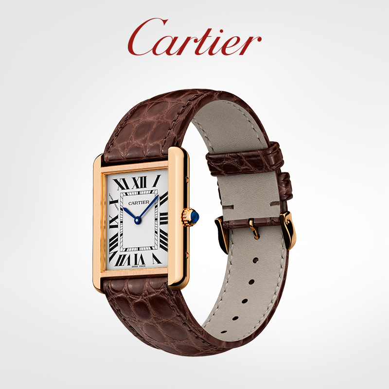 Tank Solo Series Quartz Mechanical Watch Rose Gold Watch