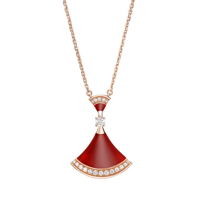 DIVAS' DREAM 18kt rose gold necklace with mother-of-pearl inserts