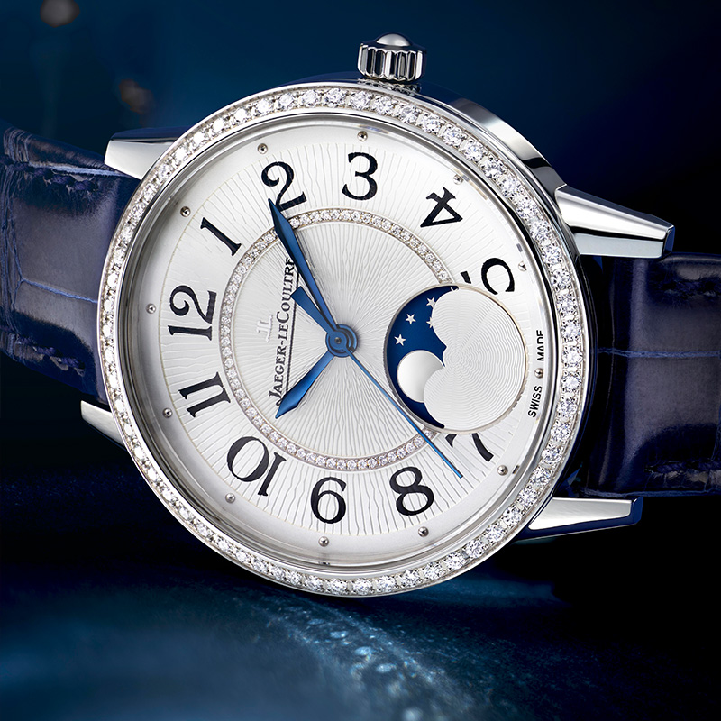 Dating series moon phase watch stainless steel diamond automatic mechanical ladies watch