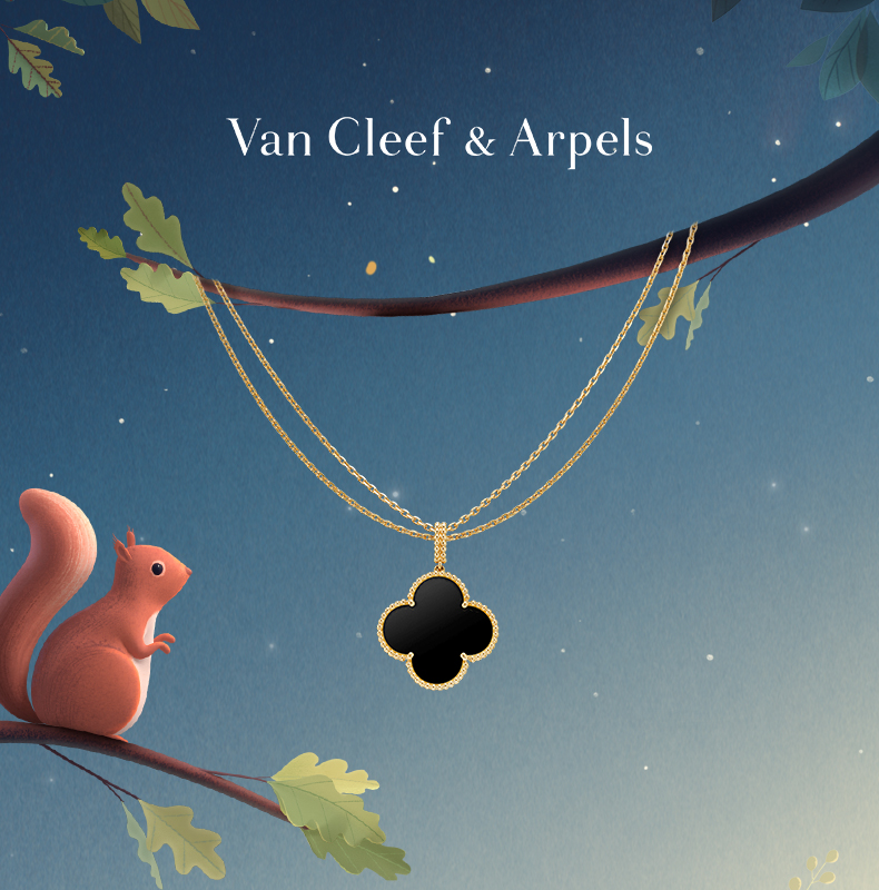 Magic Alhambra long necklace, 1 motif