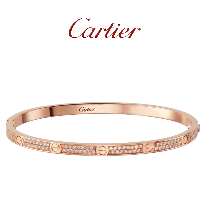 LOVE BRACELET,SMALL MODEL,PAVED