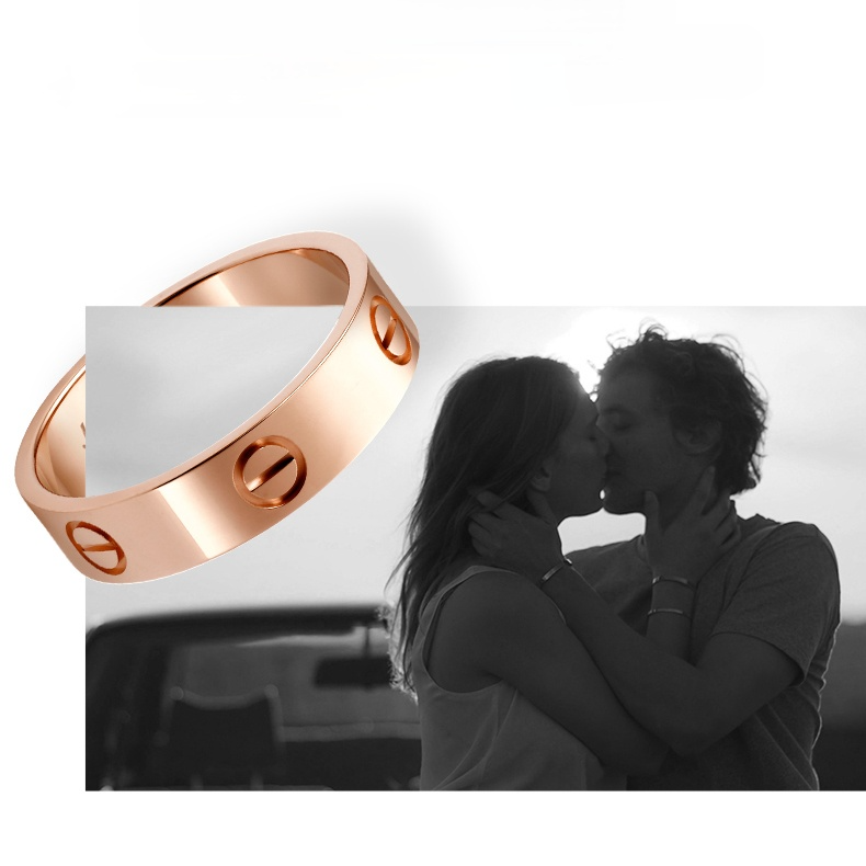 Love series ring rose gold platinum classic