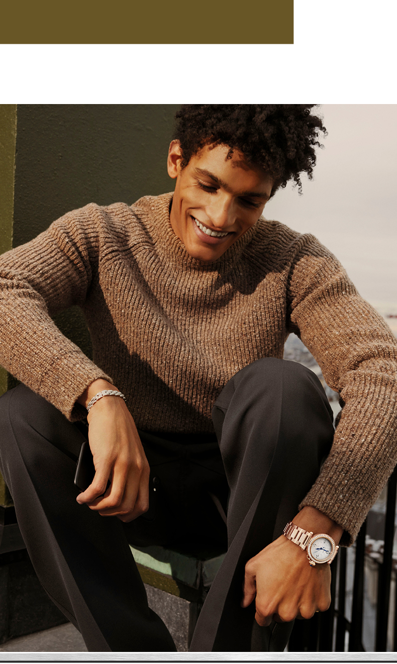 Pasha Series Mechanical Watch Stainless Steel Replacement Double Strap Watch