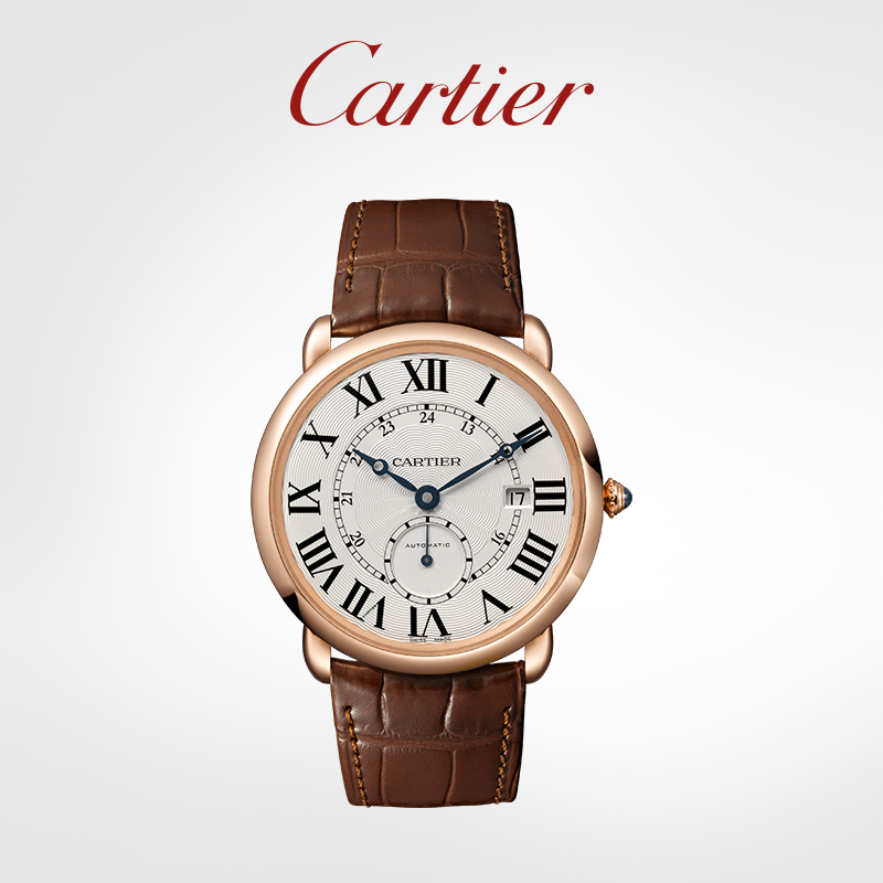 Ronde Louis series mechanical watch rose gold alligator leather strap watch