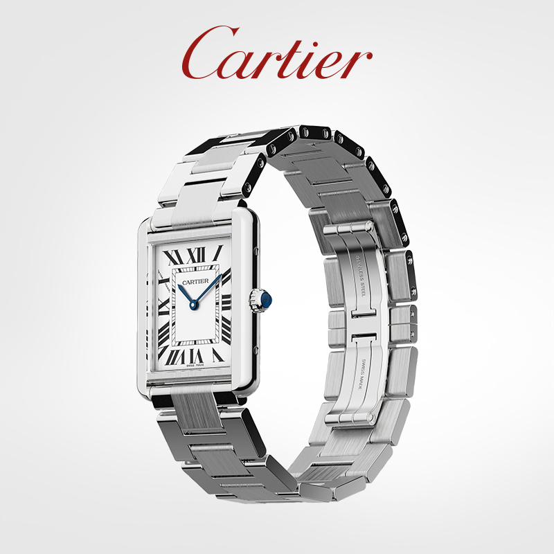 Tank Solo Series Quartz Mechanical Watch Stainless Steel Bracelet Watch