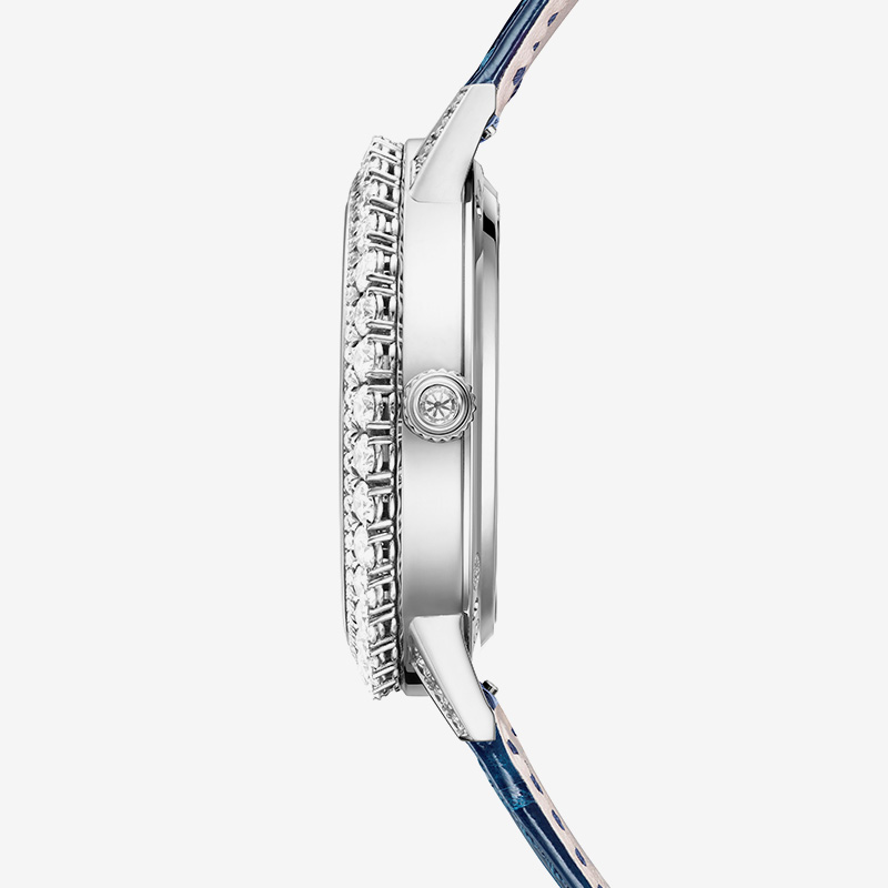 Dating Series Moon Phase Jewelry Watch Platinum Diamond Swiss Ladies Watch