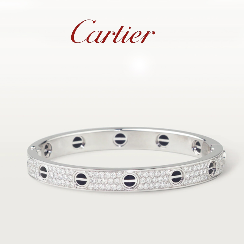 LOVE BRACELET, DIAMOND-PAVED, CERAMIC