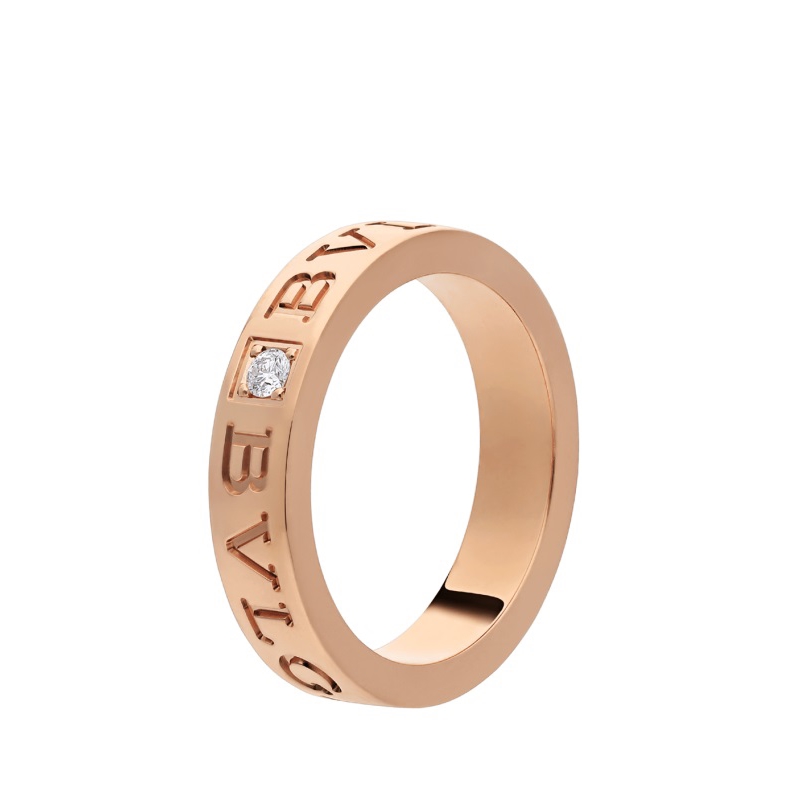 18 KT ROSE GOLD WHITE GOLD RING SET WITH A DIAMOND