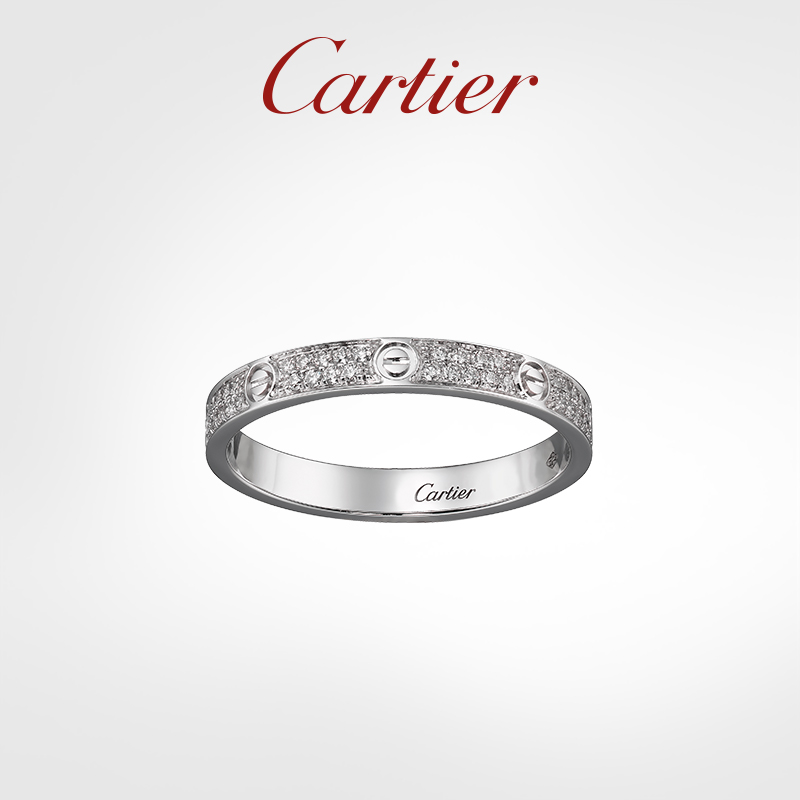 LOVE SERIES ROSE GOLD, WHITE GOLD, DIAMONDS, NARROW RING