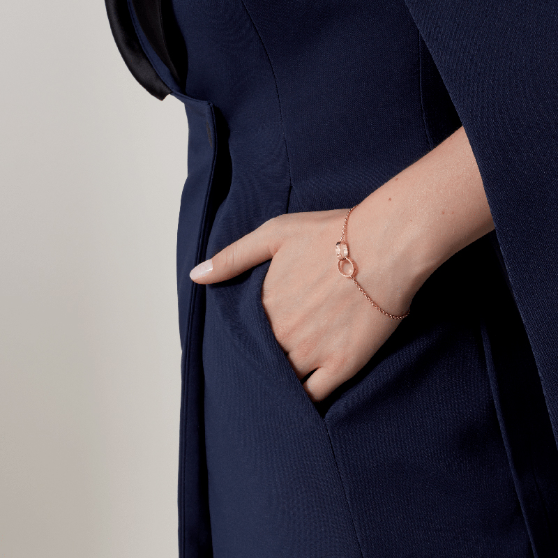 LOVE SERIES ROSE GOLD, YELLOW GOLD AND WHITE GOLD BRACELET