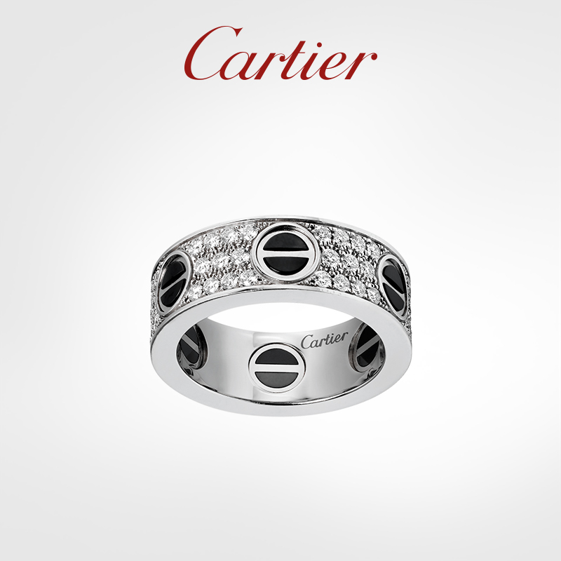 LOVE RING, DIAMOND-PAVED, CERAMIC