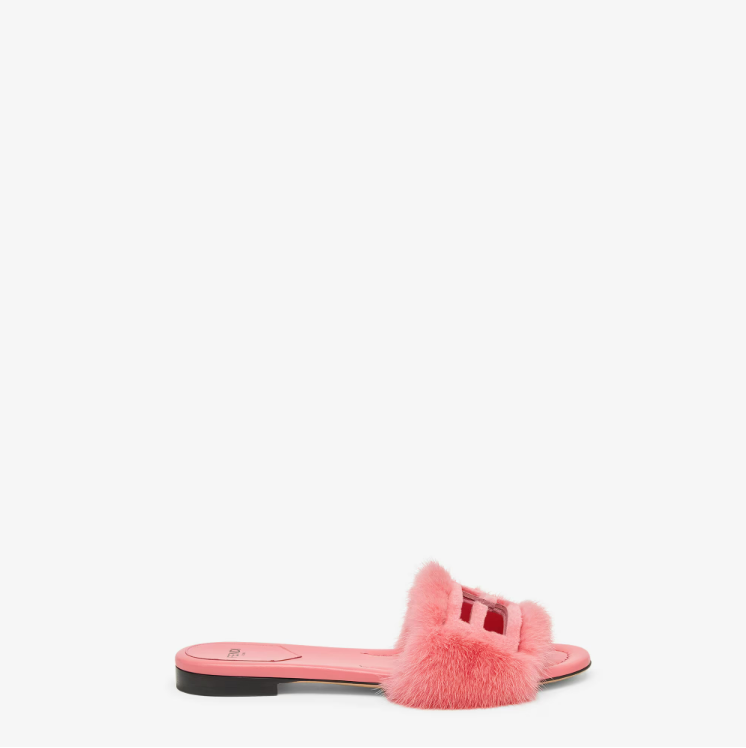 Baguette Pink Mink Slippers