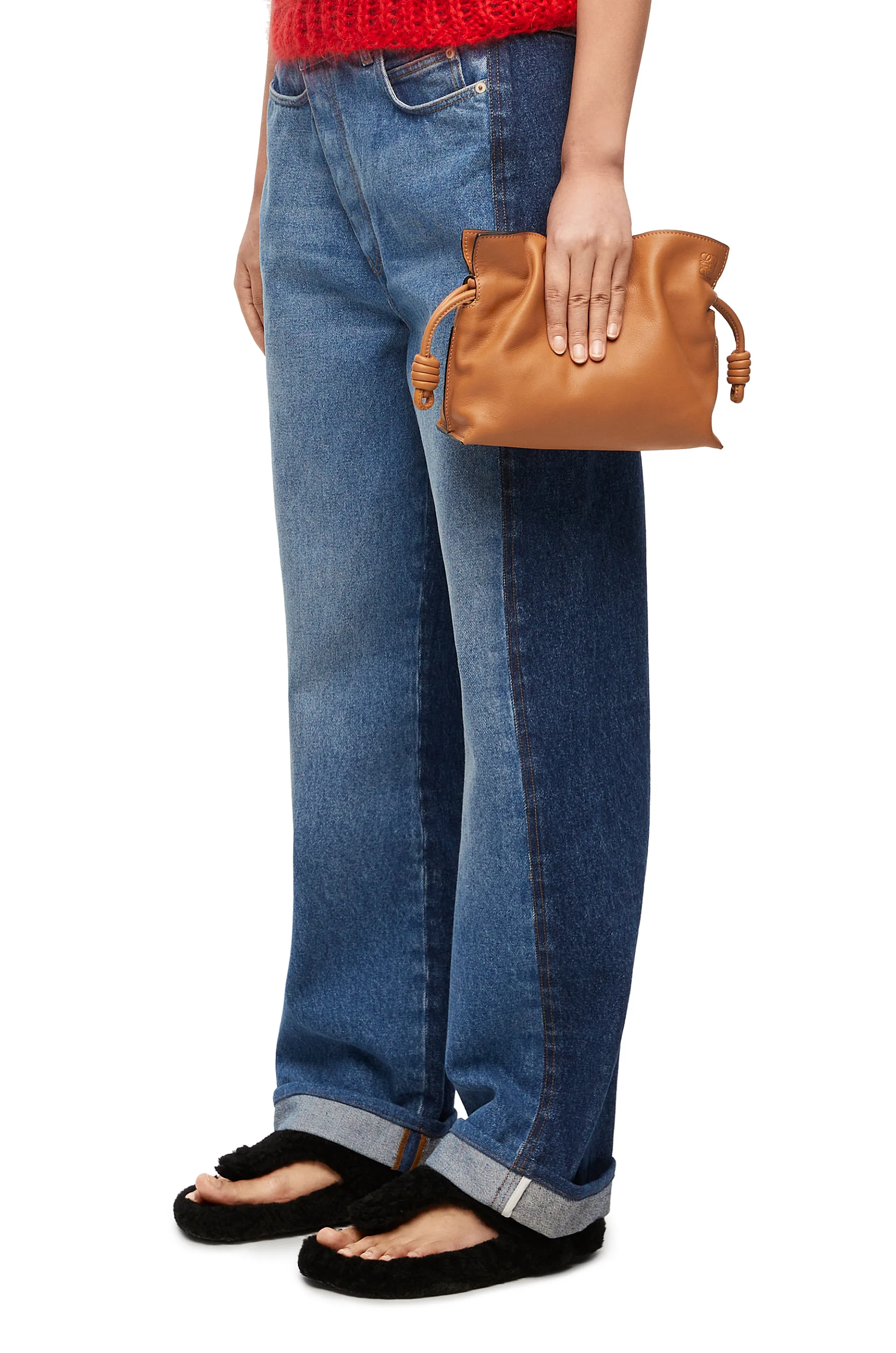 Loewe nappa calfskin Flamenco clutch