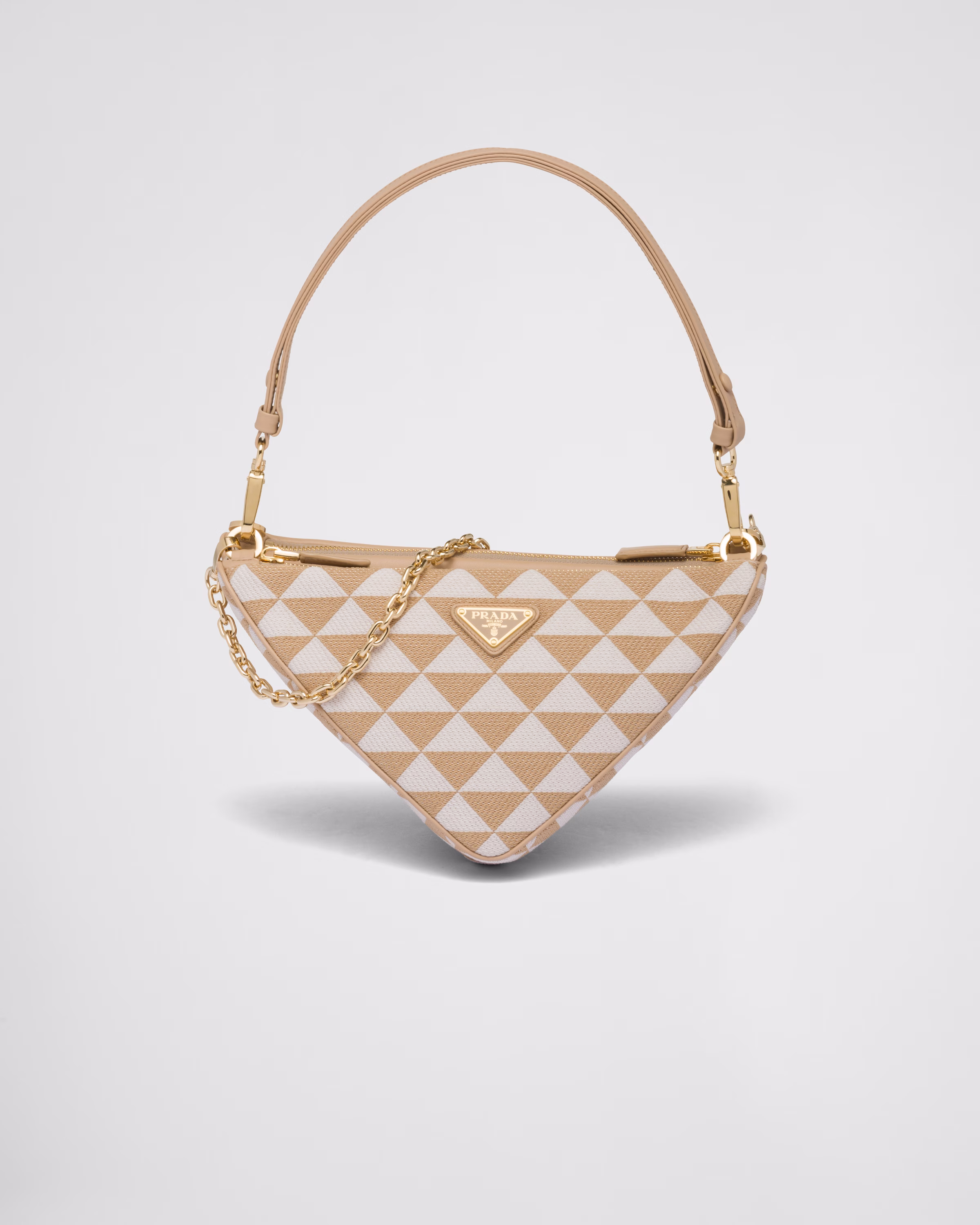 Prada Symbole leather and fabric mini bag