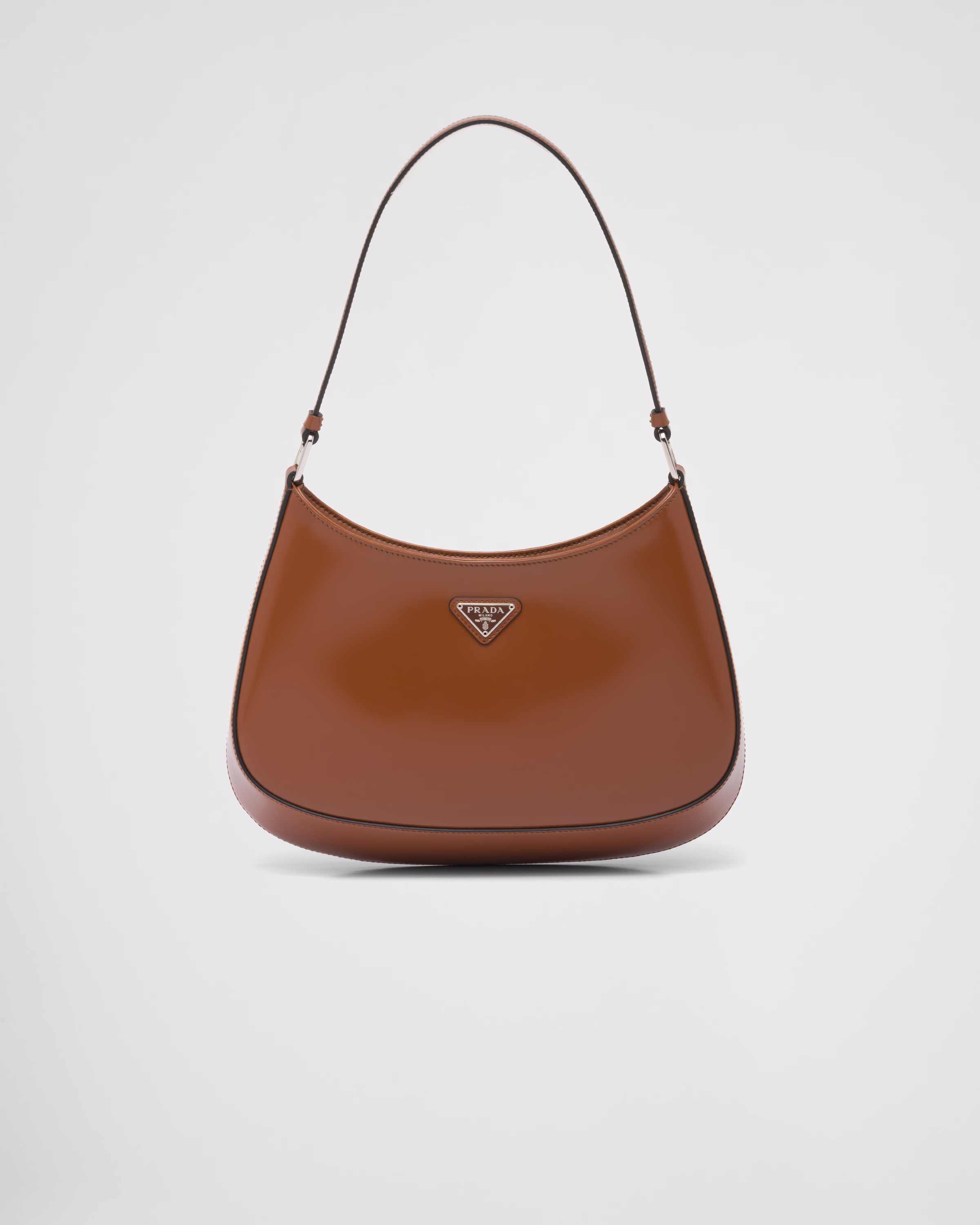 Prada Cleo glossed leather shoulder bag multicolor