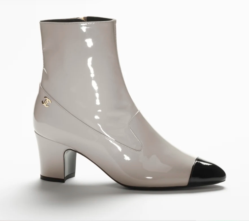 Calf patent leather ankle boots (available in 2 colors)