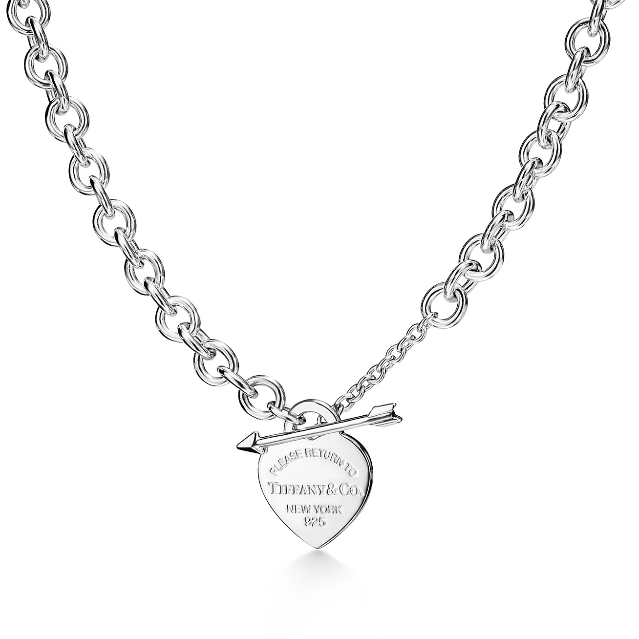 Tiffany Lovestruck Heart Tag Necklace in Silver