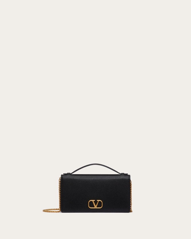 VLOGO SIGNATURE CHAIN BAG IN GRAINED CALFSKIN(Available in multiple colors)