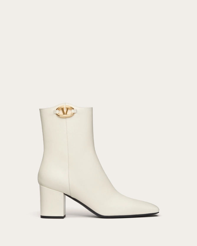 VLOGO CALFSKIN ANKLE BOOTS