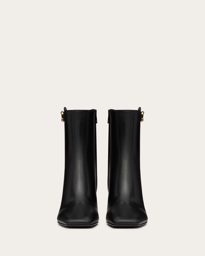 VLOGO CALFSKIN ANKLE BOOTS
