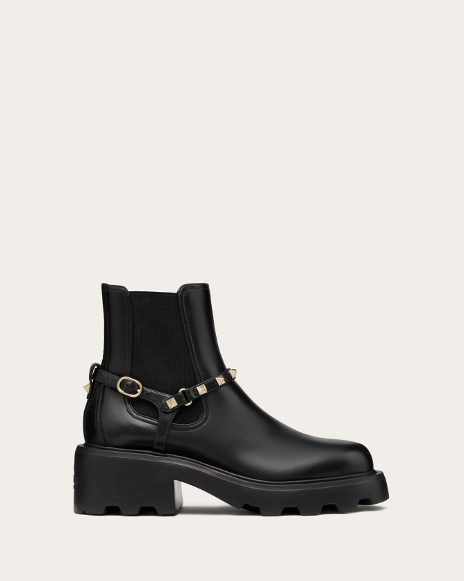 ROCKSTUD BEATLE BOOTS IN CALFSKIN