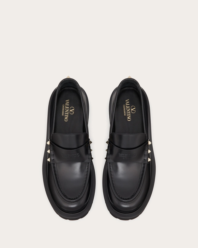 ROCKSTUD calfskin loafers