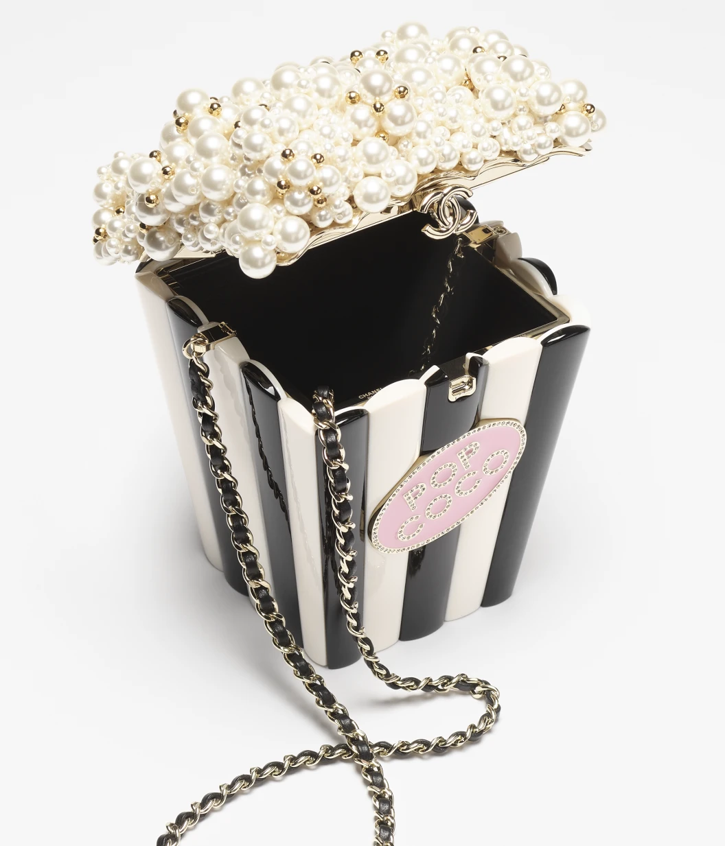 Popcorn-shaped hard evening bag