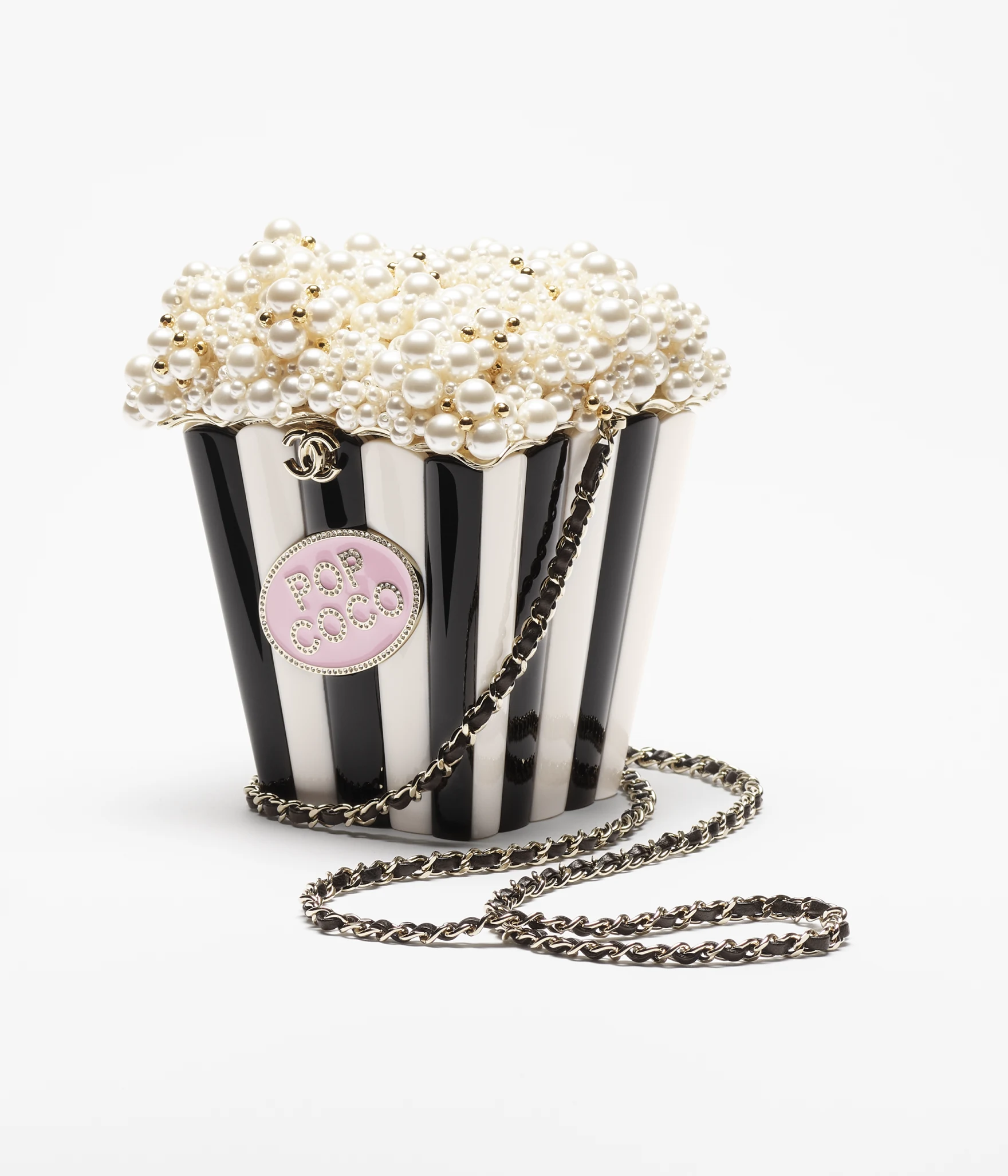 Popcorn-shaped hard evening bag