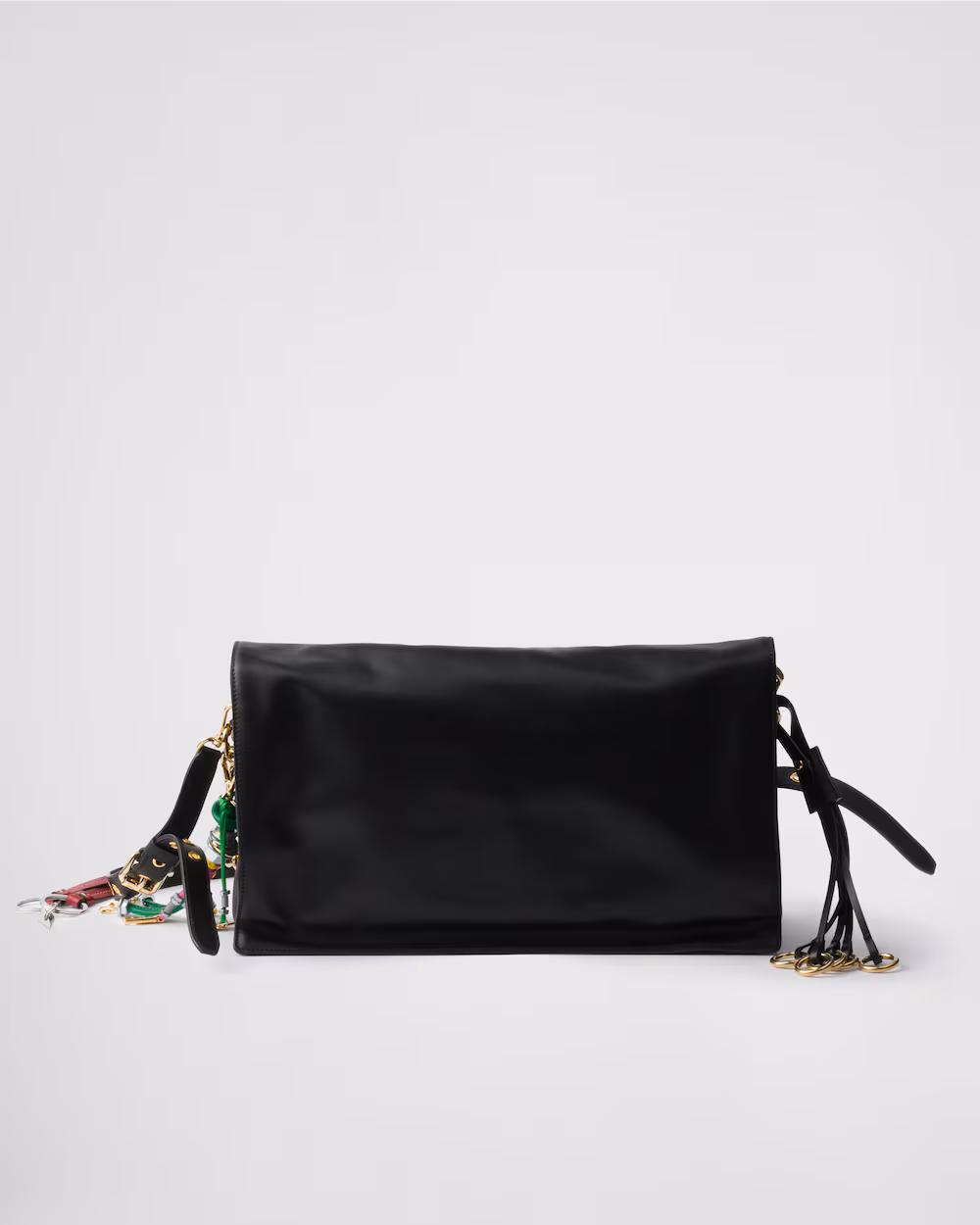 (Special Offer)Prada Soft Sound Small and Large Leather Shoulder Bag Accessories