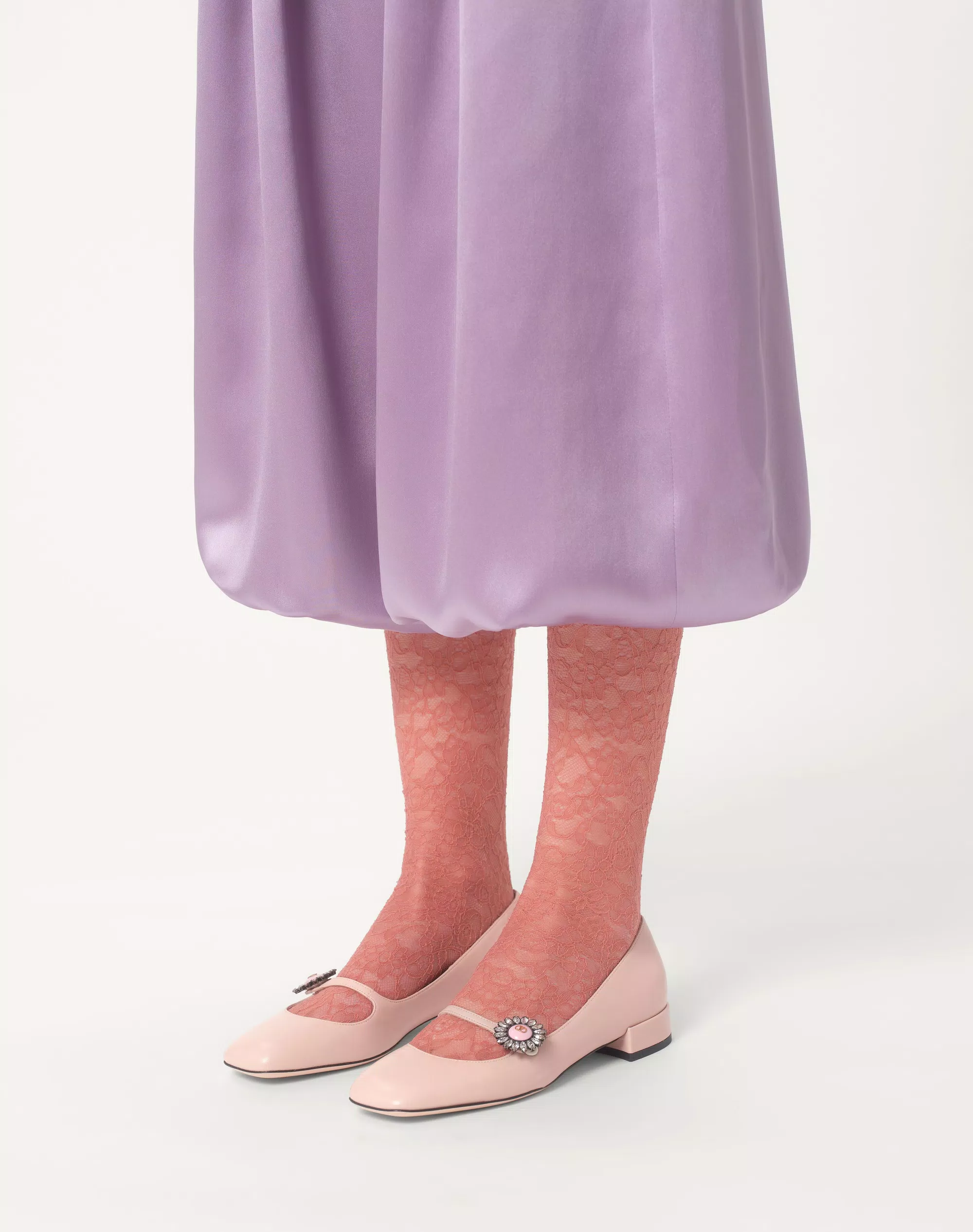 MARY-JANE PRESHOES BALLERINA IN KIDSKIN WITH JEWEL BUTTON 20MM