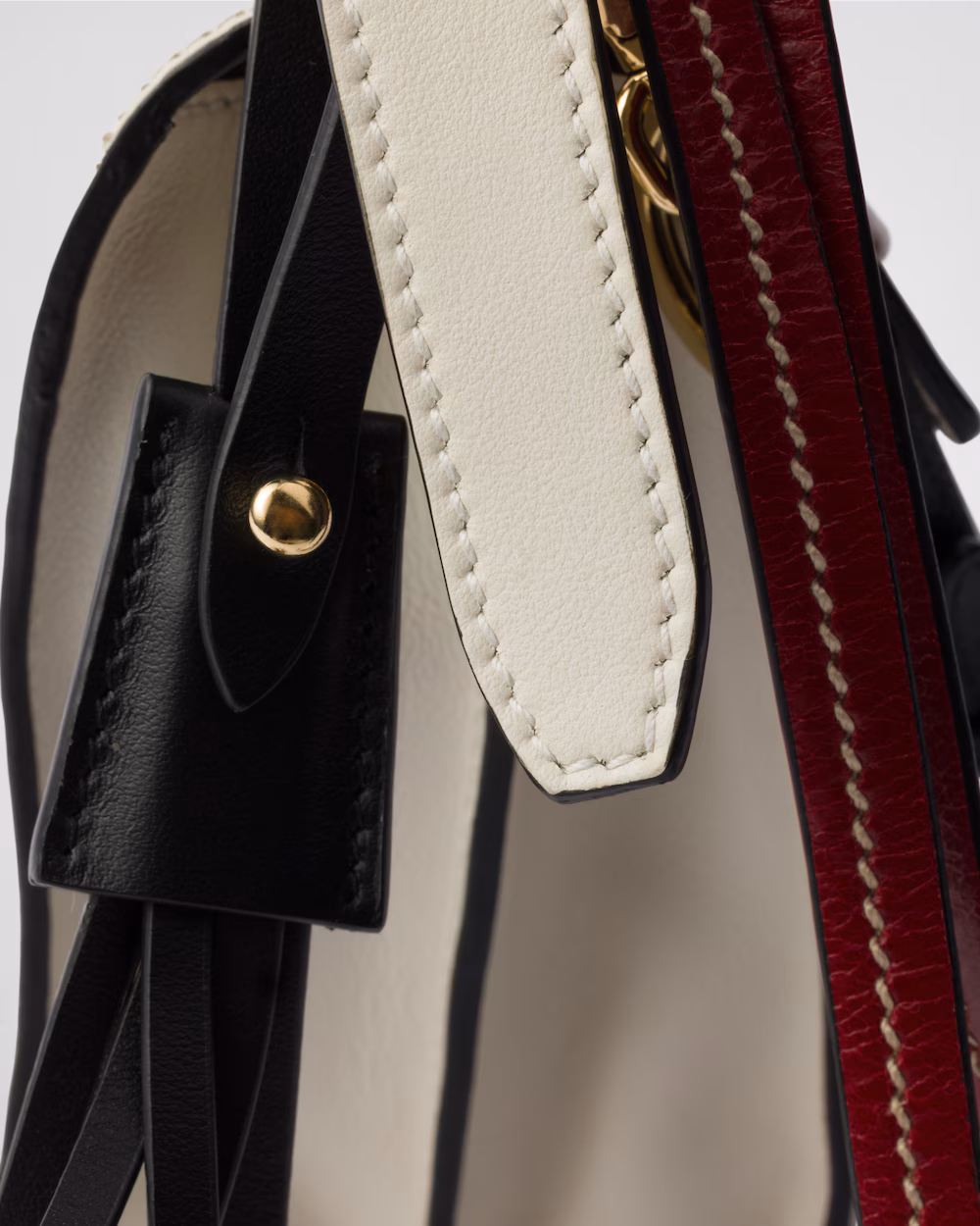 (Special Offer)Prada Soft Sound Small and Large Leather Shoulder Bag Accessories