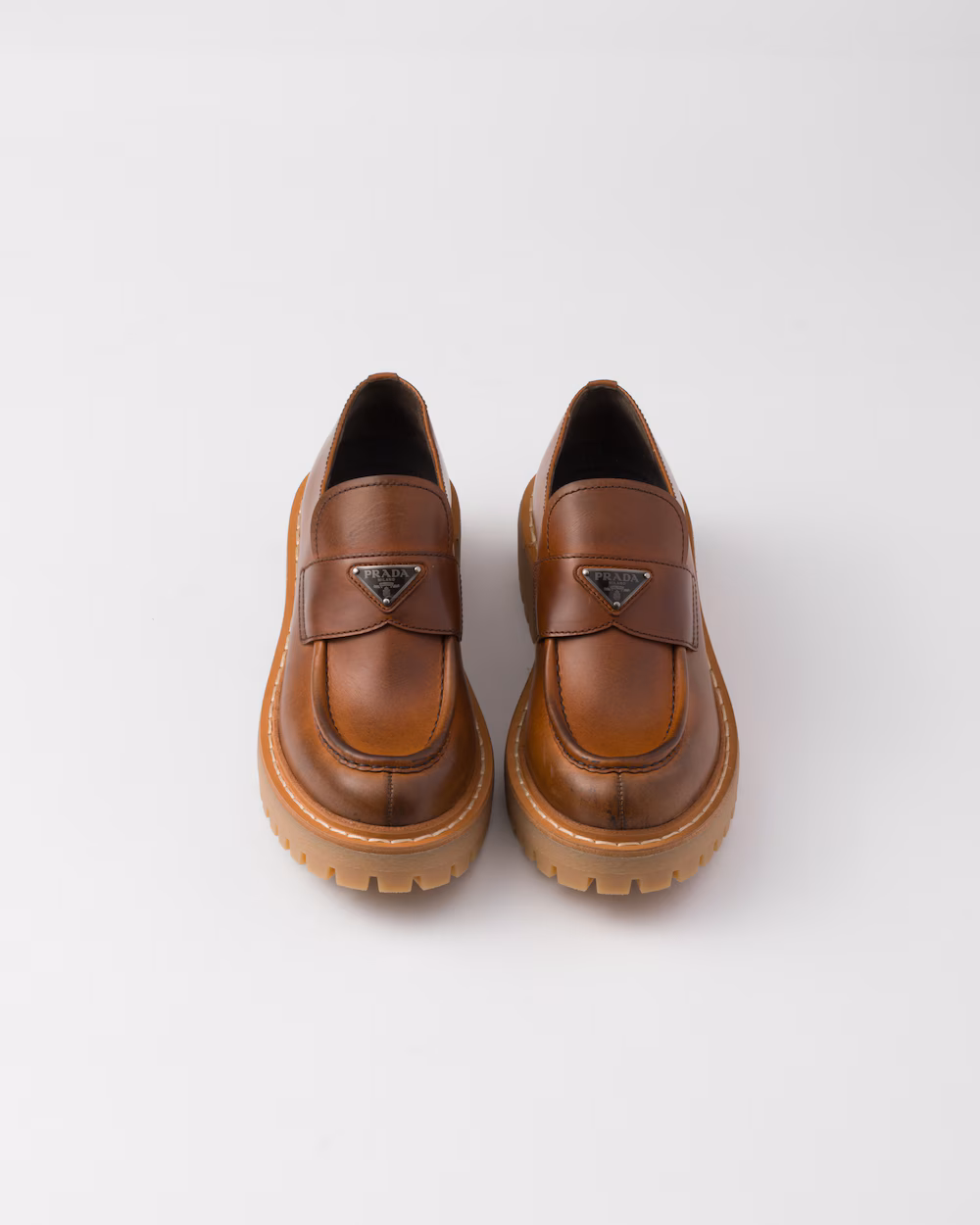 Prada leather loafers
