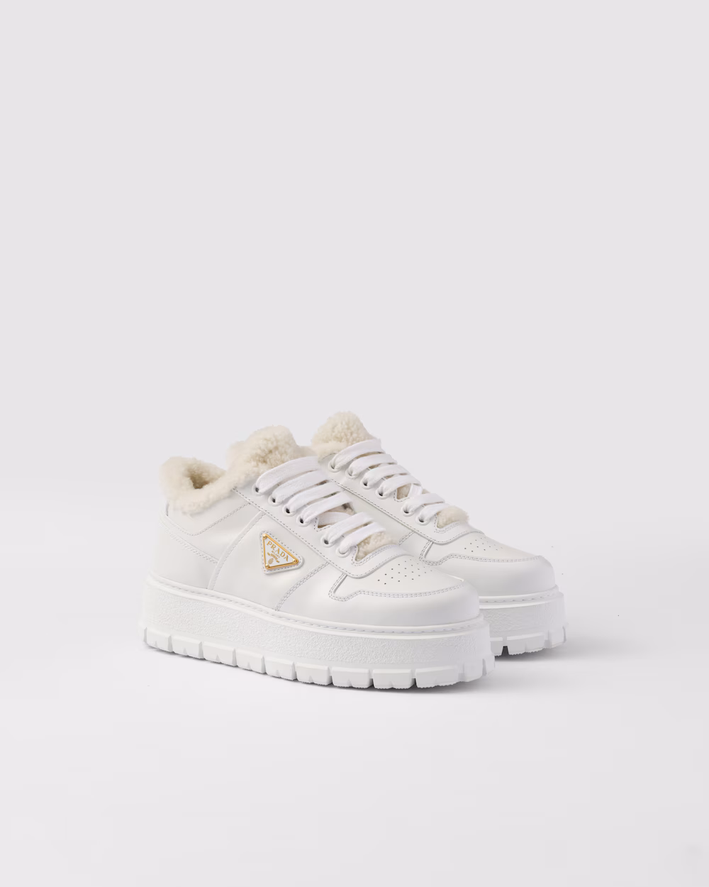 Prada leather sneakers