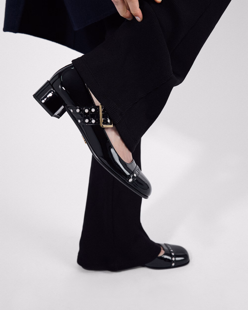 Prada patent leather Mary Jane pumps