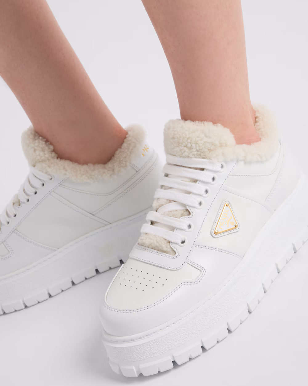 Prada leather sneakers