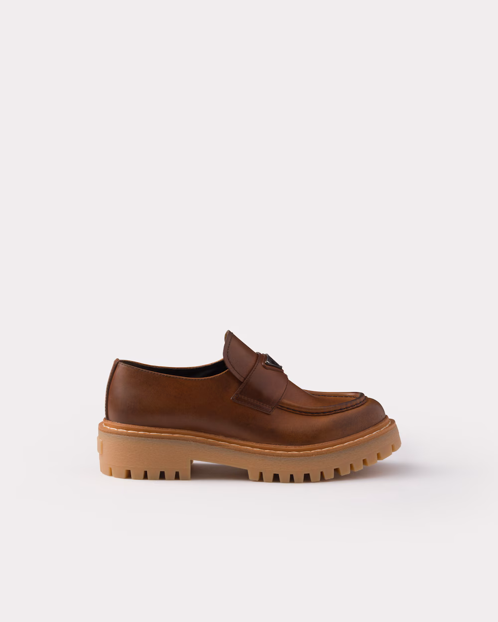 Prada leather loafers