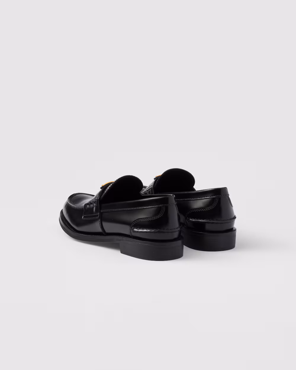 Prada shiny leather loafers