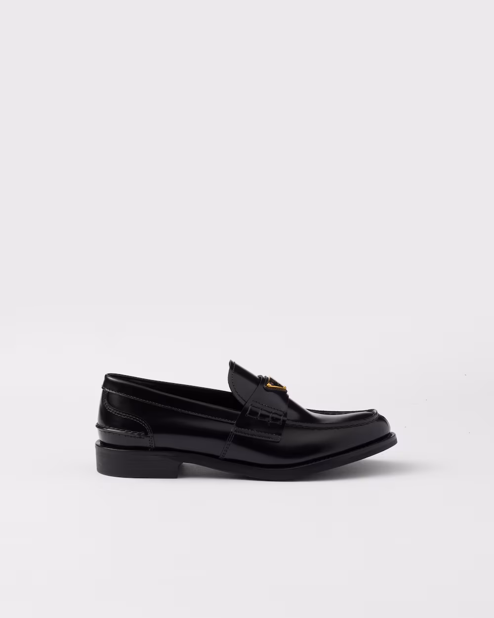 Prada shiny leather loafers